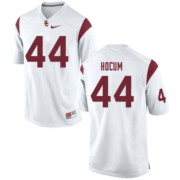 Men #44 Matthew Hocum USC Trojans College Football Jerseys Sale-White